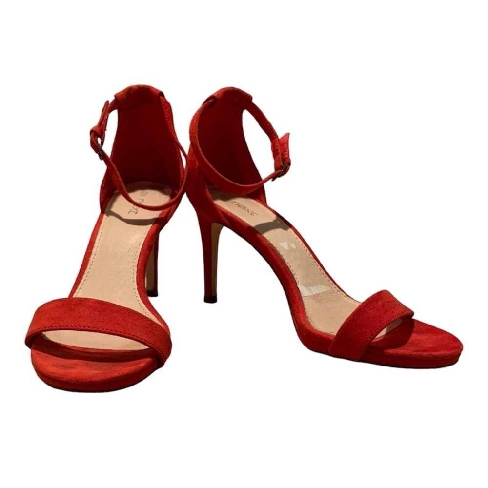 Next Heeled Sandals in Red UK Size 6.5/US 8.5